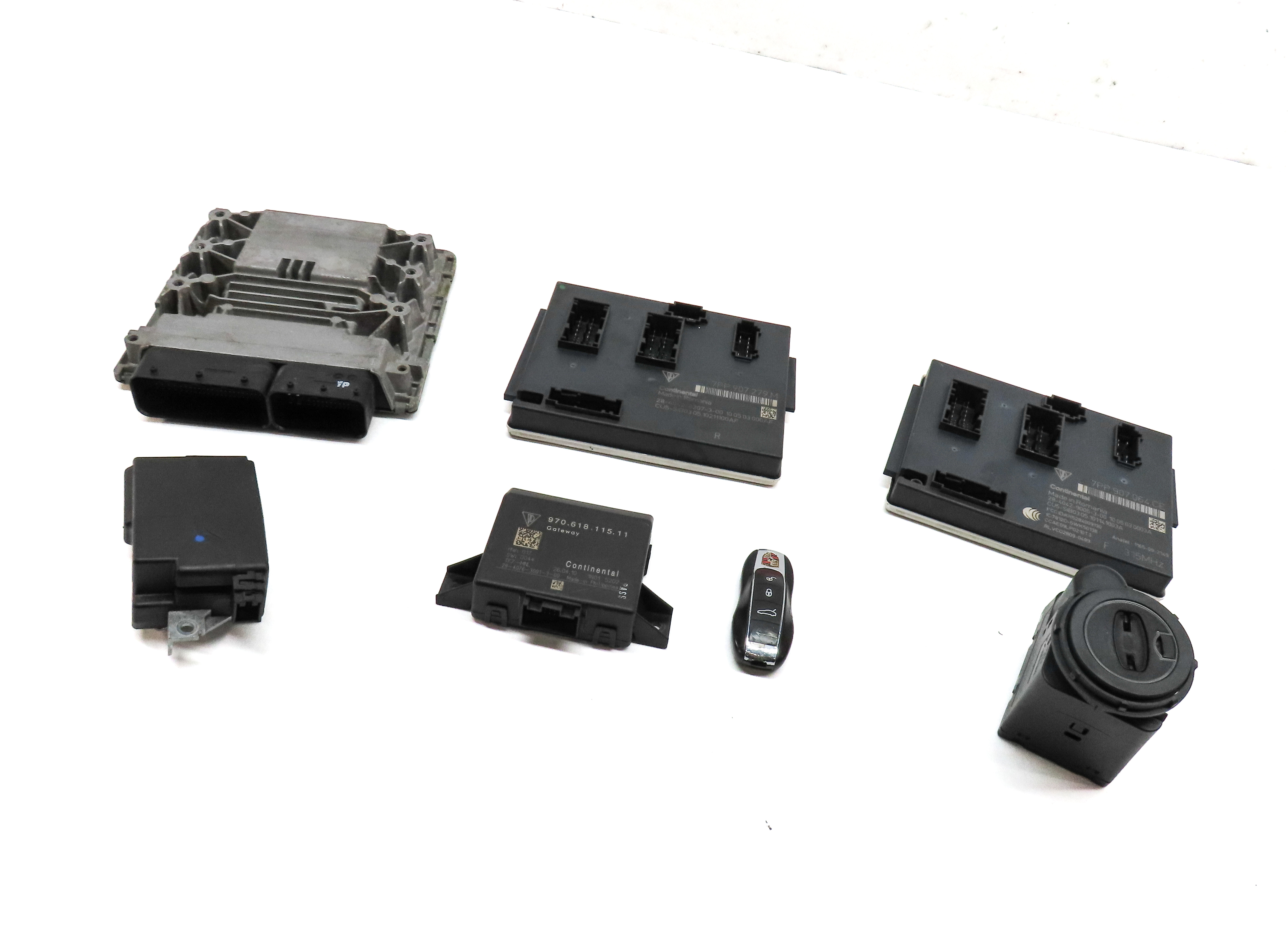 11 PORSCHE PANAMERA (970 G1) 3.6L (M46.20) ECM BCM IMMOBILIZER MODULE KEY SET/7 — exact item pictured